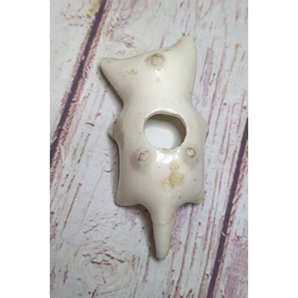 Vintage Gum Parker Ceramic Kitty Cat Figurine Kitsch White Brown Circa 60s - Picture 3 of 3